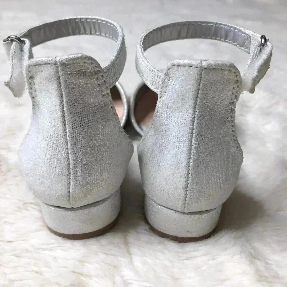 George Girls Silver Shoes Size 9 - Picture 4 of 11